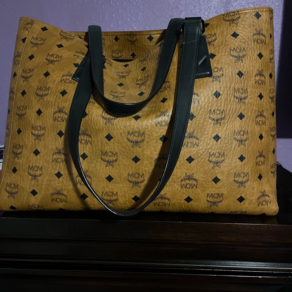 MCM Signature Large Brown and Black Tote